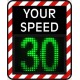 Panou radar afisare viteză – carcasa aluminiu, LED multicolor, inregistrare trafic  